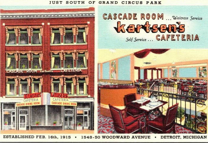 Kartsens Cafeteria - Old Postcard Of Kartsens